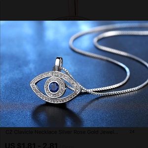 God’s Eye Evil Eye pendant w/chain